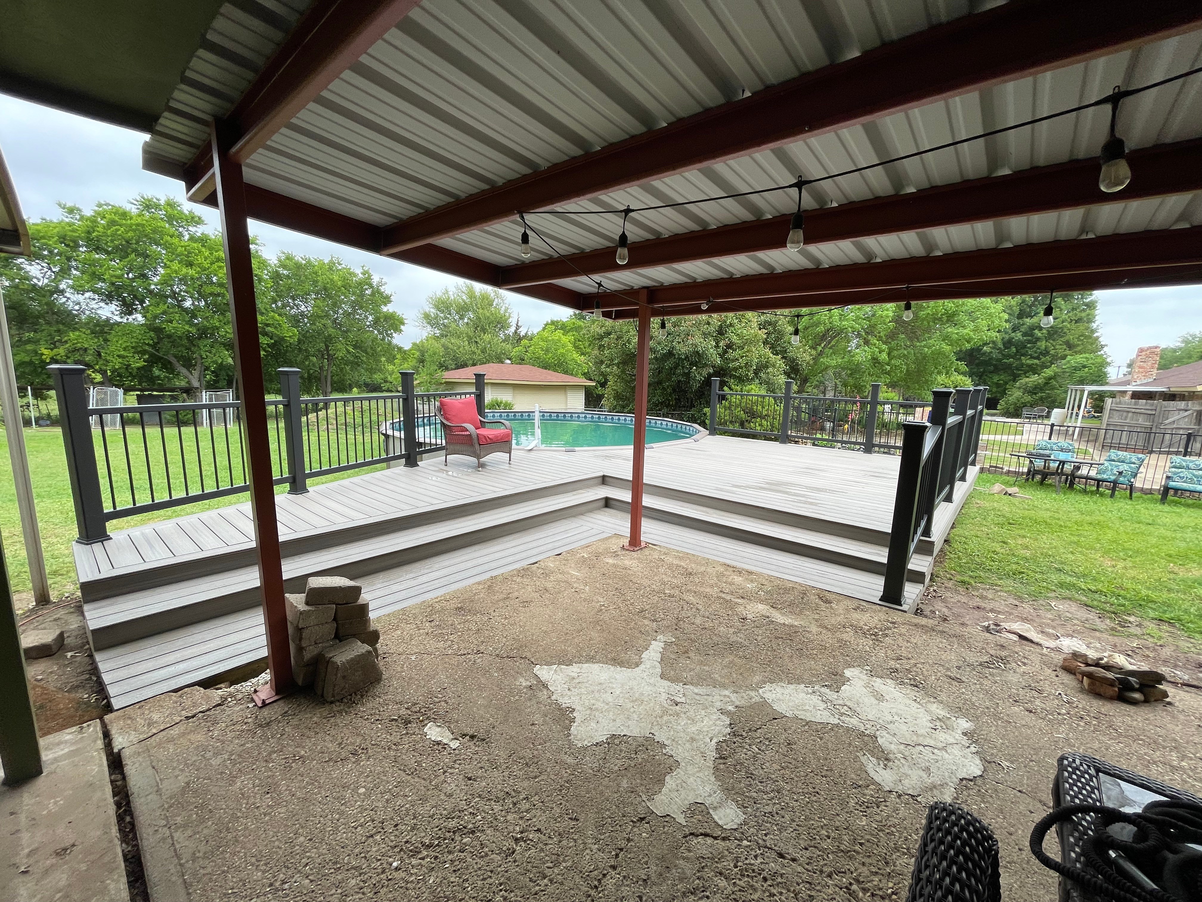 Aluminum Patio Cover with Ceiling Fans